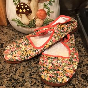 Floral Print Mary Janes